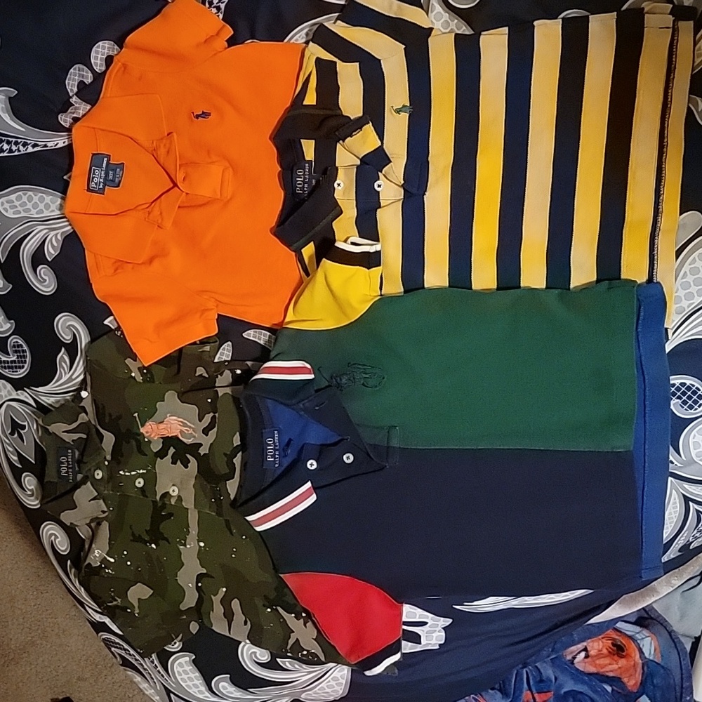 4 Gently Used Polo Shirts Sz 2T